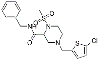 N-BENZYL-4-[(5-CHLORO-2-THIENYL)METHYL]-1-(METHYLSULFONYL)PIPERAZINE-2-CARBOXAMIDE Struktur