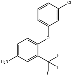 4-(3-CHLOROPHENOXY)-3-(TRIFLUOROMETHYL)ANILINE Struktur