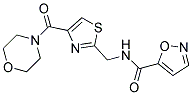 N-([4-(MORPHOLIN-4-YLCARBONYL)-1,3-THIAZOL-2-YL]METHYL)ISOXAZOLE-5-CARBOXAMIDE Struktur