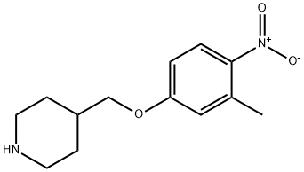 4-[(3-METHYL-4-NITROPHENOXY)METHYL]PIPERIDINE Struktur