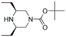 (3R,5S)-3,5-DIETHYL-PIPERAZINE-1-CARBOXYLIC ACID TERT-BUTYL ESTER Struktur