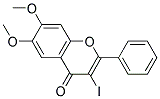 3-IODO-6,7-DIMETHOXY-2-PHENYL-CHROMEN-4-ONE Struktur