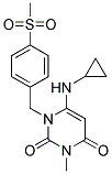 6-(CYCLOPROPYLAMINO)-3-METHYL-1-[4-(METHYLSULFONYL)BENZYL]PYRIMIDINE-2,4(1H,3H)-DIONE Struktur