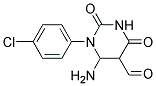 6-AMINO-1-(4-CHLOROPHENYL)-2,4-DIOXOTETRAHYDROPYRIMIDINE-5-CARBALDEHYDE Struktur