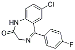 7-CHLORO-5-(4-FLUOROPHENYL)-1,3-DIHYDRO-2H-1,4-BENZODIAZEPIN-2-ONE Struktur