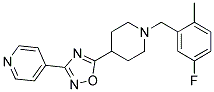 4-(5-[1-(5-FLUORO-2-METHYLBENZYL)PIPERIDIN-4-YL]-1,2,4-OXADIAZOL-3-YL)PYRIDINE Struktur