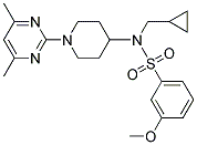 N-(CYCLOPROPYLMETHYL)-N-[1-(4,6-DIMETHYLPYRIMIDIN-2-YL)PIPERIDIN-4-YL]-3-METHOXYBENZENESULFONAMIDE Struktur