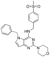 (5-BENZYL-2-MORPHOLIN-4-YL-5H-PYRROLO[3,2-D]PYRIMIDIN-4-YL)-(4-METHANESULFONYL-BENZYL)-AMINE Struktur