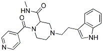 4-[2-(1H-INDOL-3-YL)ETHYL]-1-ISONICOTINOYL-N-METHYLPIPERAZINE-2-CARBOXAMIDE Struktur