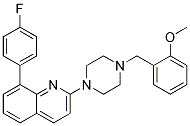 8-(4-FLUOROPHENYL)-2-[4-(2-METHOXYBENZYL)PIPERAZIN-1-YL]QUINOLINE Struktur