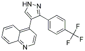 4-[3-(4-(TRIFLUOROMETHYL)PHENYL)-1H-PYRAZOL-4-YL]QUINOLINE Struktur