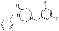 4-BENZYL-1-(3,5-DIFLUOROBENZYL)-1,4-DIAZEPAN-5-ONE Struktur