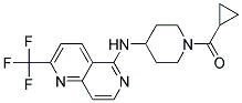 N-[1-(CYCLOPROPYLCARBONYL)PIPERIDIN-4-YL]-2-(TRIFLUOROMETHYL)-1,6-NAPHTHYRIDIN-5-AMINE Struktur