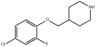 4-CHLORO-2-FLUOROPHENYL 4-PIPERIDINYLMETHYL ETHER Struktur