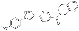 (3,4-DIHYDRO-1H-ISOQUINOLIN-2-YL)-(6-[1-(4-METHOXY-PHENYL)-1H-PYRAZOL-4-YL]-PYRIDIN-3-YL)-METHANONE Struktur