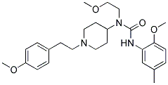 N-(2-METHOXYETHYL)-N'-(2-METHOXY-5-METHYLPHENYL)-N-(1-[2-(4-METHOXYPHENYL)ETHYL]PIPERIDIN-4-YL)UREA Struktur