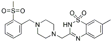 7-METHYL-3-((4-[2-(METHYLSULFONYL)BENZYL]PIPERAZIN-1-YL)METHYL)-2H-1,2,4-BENZOTHIADIAZINE 1,1-DIOXIDE Struktur