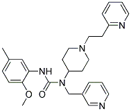 N'-(2-METHOXY-5-METHYLPHENYL)-N-[1-(2-PYRIDIN-2-YLETHYL)PIPERIDIN-4-YL]-N-(PYRIDIN-3-YLMETHYL)UREA Struktur