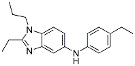 (4-ETHYL-PHENYL)-(2-ETHYL-1-PROPYL-1H-BENZOIMIDAZOL-5-YL)-AMINE Struktur