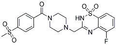 5-FLUORO-3-((4-[4-(METHYLSULFONYL)BENZOYL]PIPERAZIN-1-YL)METHYL)-2H-1,2,4-BENZOTHIADIAZINE 1,1-DIOXIDE Struktur