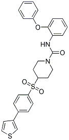 N-(2-PHENOXYPHENYL)-4-([4-(3-THIENYL)PHENYL]SULFONYL)PIPERIDINE-1-CARBOXAMIDE Struktur