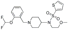 N-(1-[2-(DIFLUOROMETHOXY)BENZYL]PIPERIDIN-4-YL)-N-(2-METHOXYETHYL)THIOPHENE-2-SULFONAMIDE Struktur