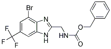 (4-BROMO-6-TRIFLUOROMETHYL-1H-BENZIMIDAZOL-2-YLMETHYL)-CARBAMIC ACID BENZYL ESTER Struktur