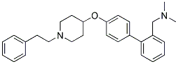 N,N-DIMETHYL-1-(4'-([1-(2-PHENYLETHYL)PIPERIDIN-4-YL]OXY)BIPHENYL-2-YL)METHANAMINE Struktur