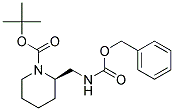 (R)-TERT-BUTYL-2-((BENZYLOXYCARBONYLAMINO)METHYL)PIPERIDINE-1-CARBOXYLATE Struktur