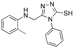 5-(((2-METHYLPHENYL)AMINO)METHYL)-4-PHENYL-4H-1,2,4-TRIAZOLE-3-THIOL Struktur