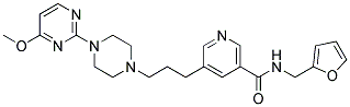 N-(2-FURYLMETHYL)-5-(3-[4-(4-METHOXYPYRIMIDIN-2-YL)PIPERAZIN-1-YL]PROPYL)NICOTINAMIDE Struktur