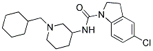 5-CHLORO-N-[1-(CYCLOHEXYLMETHYL)PIPERIDIN-3-YL]INDOLINE-1-CARBOXAMIDE Struktur