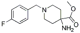 METHYL 4-AMINO-1-(4-FLUOROBENZYL)PIPERIDINE-4-CARBOXYLATE Struktur