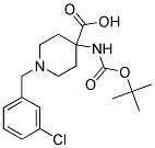 4-(TERT-BUTOXYCARBONYLAMINO)-1-(3-CHLOROBENZYL)PIPERIDINE-4-CARBOXYLIC ACID Struktur