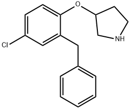 3-(2-BENZYL-4-CHLOROPHENOXY)PYRROLIDINE Struktur