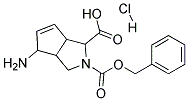 4-AMINO-HEXAHYDRO-CYCLOPENTA[C]PYRROLE-1,2-DICARBOXYLIC ACID 2-BENZYL ESTER HYDROCHLORIDE Struktur