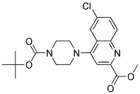 METHYL 4-(N-BOC PIPERAZINE)-6-CHLORO-QUINOLINE-2-CARBOXYLATE Struktur