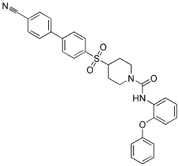 4-[(4'-CYANOBIPHENYL-4-YL)SULFONYL]-N-(2-PHENOXYPHENYL)PIPERIDINE-1-CARBOXAMIDE Struktur