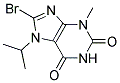 8-BROMO-7-ISOPROPYL-3-METHYL-3,7-DIHYDRO-PURINE-2,6-DIONE Struktur