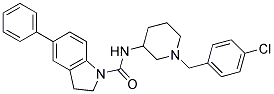 N-[1-(4-CHLOROBENZYL)PIPERIDIN-3-YL]-5-PHENYLINDOLINE-1-CARBOXAMIDE Struktur