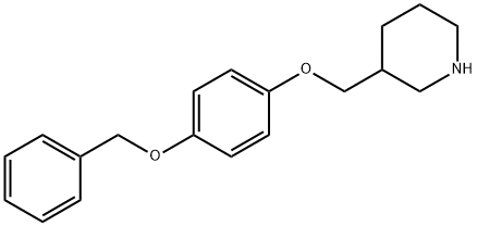 3-([4-(BENZYLOXY)PHENOXY]METHYL)PIPERIDINE Struktur