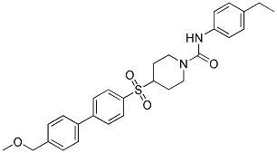 N-(4-ETHYLPHENYL)-4-([4'-(METHOXYMETHYL)BIPHENYL-4-YL]SULFONYL)PIPERIDINE-1-CARBOXAMIDE Struktur