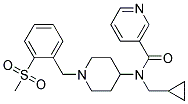 N-(CYCLOPROPYLMETHYL)-N-(1-[2-(METHYLSULFONYL)BENZYL]PIPERIDIN-4-YL)NICOTINAMIDE Struktur