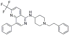 8-PHENYL-N-[1-(2-PHENYLETHYL)PIPERIDIN-4-YL]-2-(TRIFLUOROMETHYL)-1,6-NAPHTHYRIDIN-5-AMINE Struktur