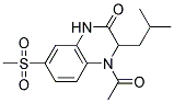 4-ACETYL-3-ISOBUTYL-7-(METHYLSULFONYL)-3,4-DIHYDROQUINOXALIN-2(1H)-ONE Struktur