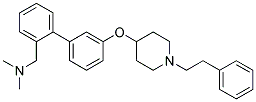 N,N-DIMETHYL-1-(3'-([1-(2-PHENYLETHYL)PIPERIDIN-4-YL]OXY)BIPHENYL-2-YL)METHANAMINE Struktur