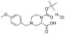 4-(4-METHOXY-BENZYL)-PIPERAZINE-1,2-DICARBOXYLIC ACID 1-TERT-BUTYL ESTER HYDROCHLORIDE Struktur