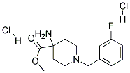 METHYL 4-AMINO-1-(3-FLUOROBENZYL)PIPERIDINE-4-CARBOXYLATE DIHYDROCHLORIDE Struktur