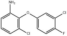 3-CHLORO-2-(3-CHLORO-4-FLUOROPHENOXY)ANILINE Struktur