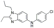 (4-CHLORO-PHENYL)-(2-ETHYL-1-PROPYL-1H-BENZOIMIDAZOL-5-YL)-AMINE Struktur